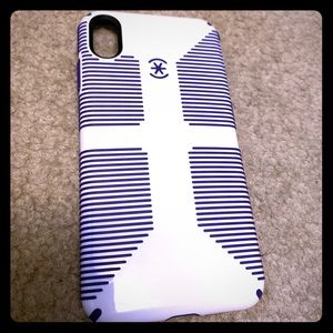 white / purple iphone xs max phone case